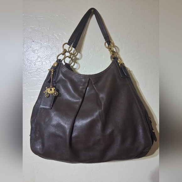 Coach Handbags - Classic Leather Hobo Bag in Dark Brown - Coach